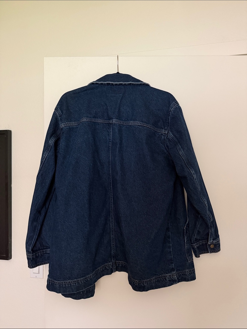 Women's Dark Blue Barn Denim Jacket - Picture 5 of 5